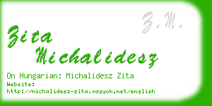 zita michalidesz business card